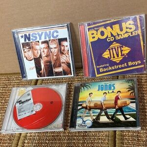 4 Boy Band CDs *NSync Backstreet Boys One Direction Jonas Brothers
